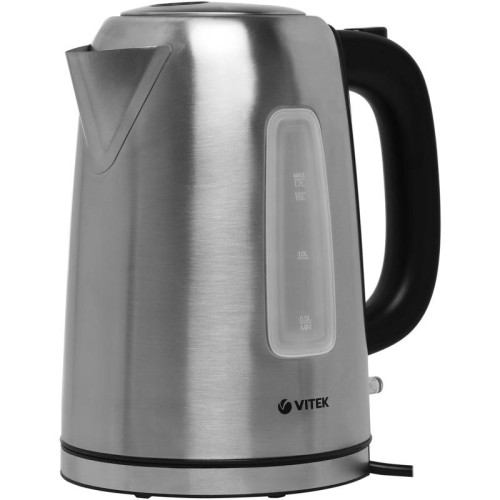 Чайник электрический Vitek VT-1137 1.7л. 2200Вт серебристый матовый корпус: металл