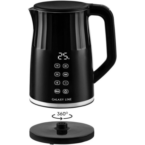 Чайник электрический Galaxy Line GL 0337 1.7л. 2200Вт черный корпус: металл/пластик (ГЛ0337Л)