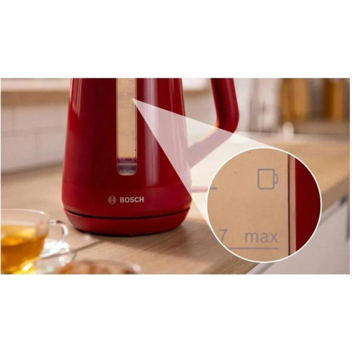 Чайник электрический Bosch TWK1M124 1.7л. 2400Вт красный корпус: пластик Чайник электрический Bosch TWK1M124 1.7л. 2400Вт красный корпус: пластик