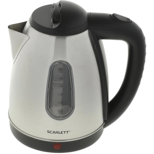 Чайник электрический Scarlett SC-EK21S20 1.8л. 1600Вт черный/серебристый корпус: металл/пластик (EK21S20)