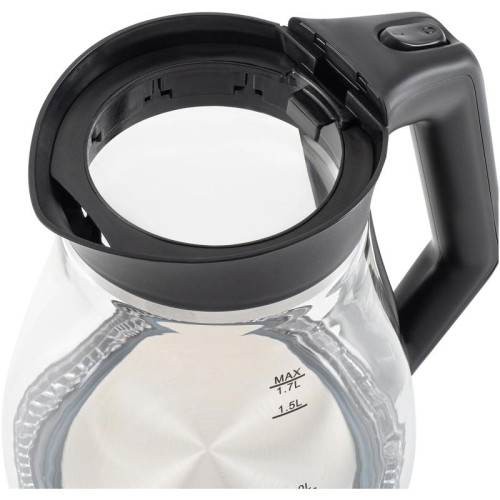 Чайник электрический Starwind SKS2035 1.7л. 2200Вт черный корпус: стекло/пластик