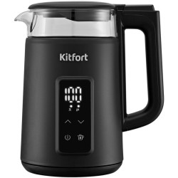 Чайник электрический Kitfort КТ-6714 1.7л. 2200Вт черный корпус: стекло/пластик