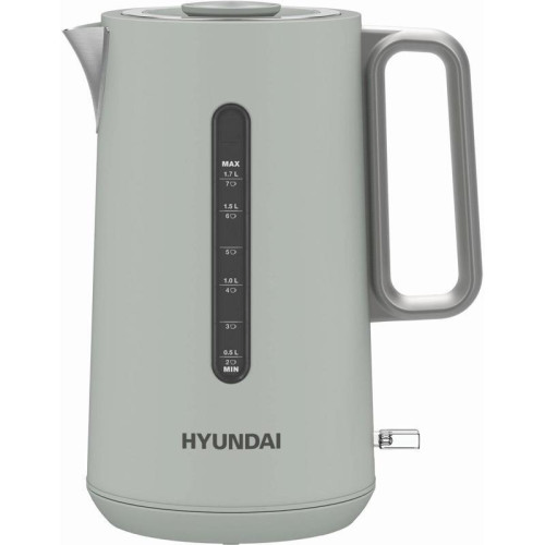 Чайник электрический Hyundai HYK-S9999 1.7л. 2200Вт светло-зеленый/серебристый корпус: металл