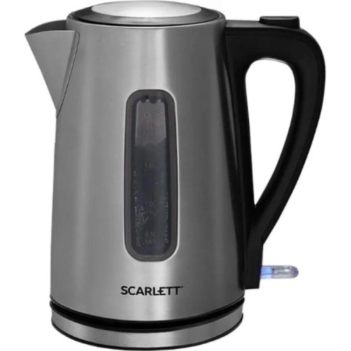 Чайник электрический Scarlett SC-EK21S13 1.7л. 2200Вт серебристый/черный корпус: металл/пластик