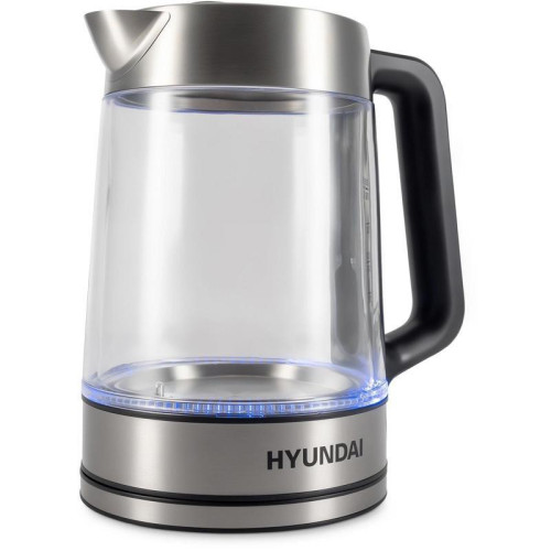 Чайник электрический Hyundai HYK-G5607 1.9л. 2200Вт черный/серебристый корпус: стекло