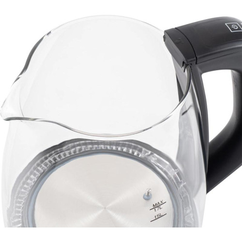 Чайник электрический Starwind SKS3036 1.7л. 2200Вт черный корпус: стекло