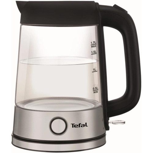Чайник электрический Tefal Glass Kettle KI750D30 1.7л. 2400Вт серебристый корпус: стекло/металл (8010000020)