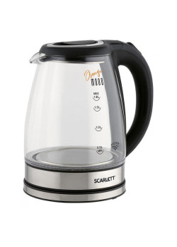 Чайник электрический Scarlett SC-EK27G36 1.8л. 1800Вт черный корпус: стекло/пластик