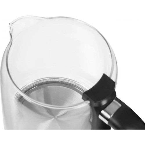 Чайник электрический Hyundai HYK-G5501 1.7л. 2200Вт серебристый/черный корпус: стекло