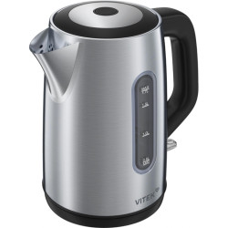 Чайник электрический Vitek VT-WK1054 1.7л. 2200Вт черный корпус: металл