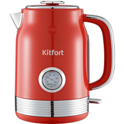 Чайник электрический Kitfort КТ-6791 1.7л. 2200Вт красный/серебристый корпус: металл/пластик