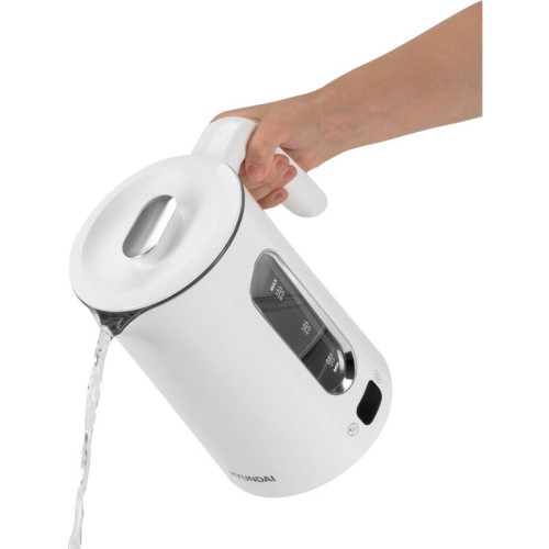 Чайник электрический Hyundai HYK-G5510 1.5л. 2200Вт белый/прозрачный корпус: стекло