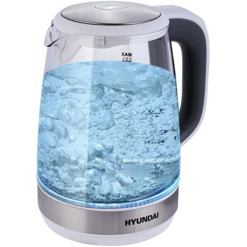 Чайник электрический Hyundai HYK-G8880 2л. 2200Вт серый/серебристый корпус: стекло