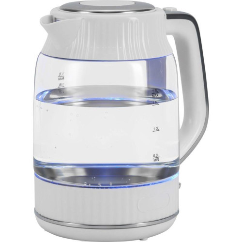 Чайник электрический Vitek VT-WK1059 1.7л. 2200Вт белый корпус: стекло/пластик
