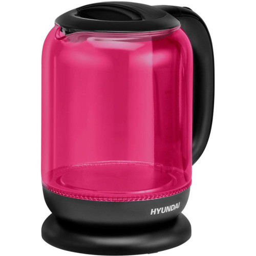 Чайник электрический Hyundai HYK-G4808 1.7л. 2200Вт малиновый/черный корпус: стекло