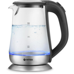 Чайник электрический Vitek VT-7036 1.7л. 2200Вт прозрачный корпус: стекло