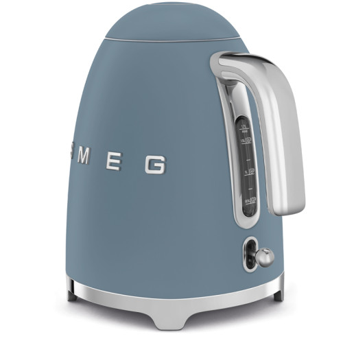 Чайник SMEG, Стиль 50-х г., 1.7 л , 2400 Вт, корпус из нержавеющей стали, цвет синий шторм