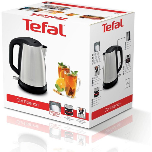 Чайник электрический Tefal Confidence KI270D30 1.7л. 2400Вт серебристый корпус: металл/пластик (7211002374)