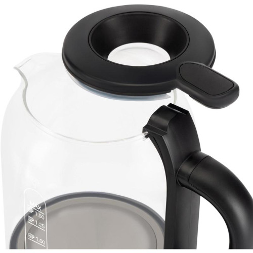 Чайник электрический Polaris PWK 1753CGL 1.5л. 1950Вт черный корпус: стекло/пластик