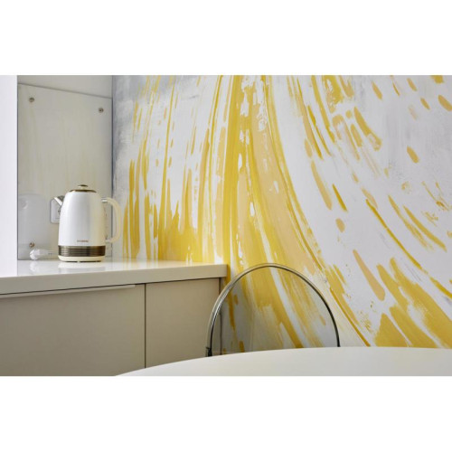 Чайник электрический Hyundai HYK-S4500 1.7л. 2200Вт жемчужный/золотистый корпус: металл/пластик