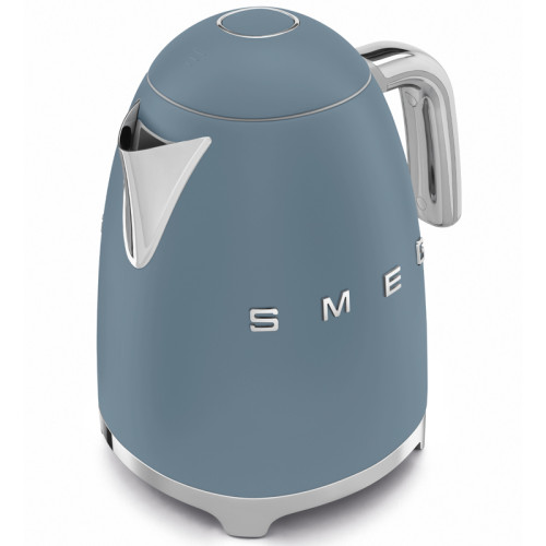 Чайник SMEG, Стиль 50-х г., 1.7 л , 2400 Вт, корпус из нержавеющей стали, цвет синий шторм