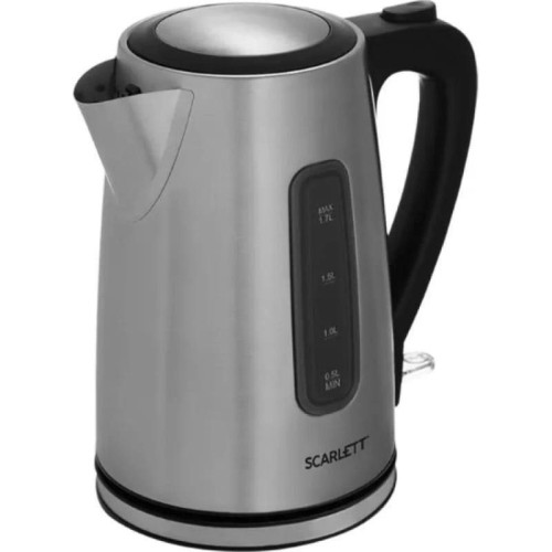 Чайник электрический Scarlett SC-EK21S13 1.7л. 2200Вт серебристый/черный корпус: металл/пластик