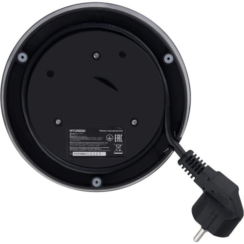 Чайник электрический Hyundai HYK-S2402 1.7л. 2200Вт серебристый матовый/черный корпус: металл