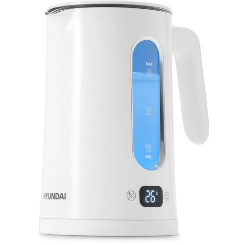 Чайник электрический Hyundai HYK-G5510 1.5л. 2200Вт белый/прозрачный корпус: стекло
