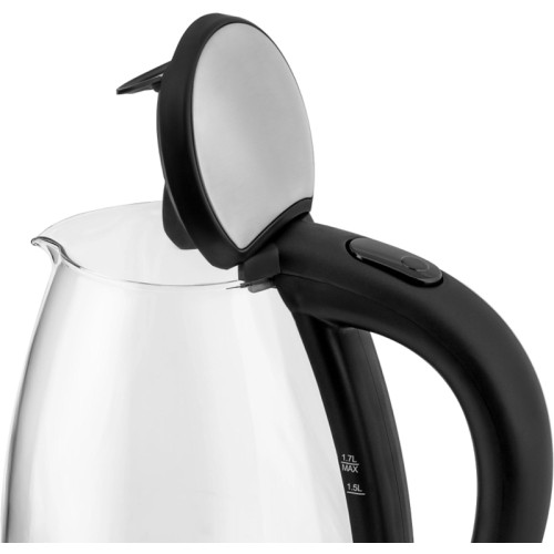 Чайник электрический Vitek VT-7046 1.7л. 2200Вт черный корпус: стекло