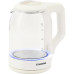 Чайник электрический Starwind SKG1056 1.8л. 2000Вт белый/прозрачный корпус: стекло