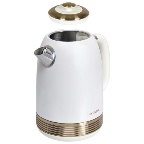Чайник электрический Hyundai HYK-S4500 1.7л. 2200Вт жемчужный/золотистый корпус: металл/пластик