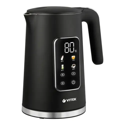 Чайник электрический Vitek VT-1162 1.7л. 2200Вт черный корпус: металл/пластик