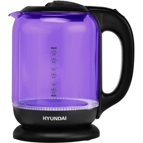 Чайник электрический Hyundai HYK-G5809 1.7л. 2200Вт фиолетовый/черный корпус: стекло