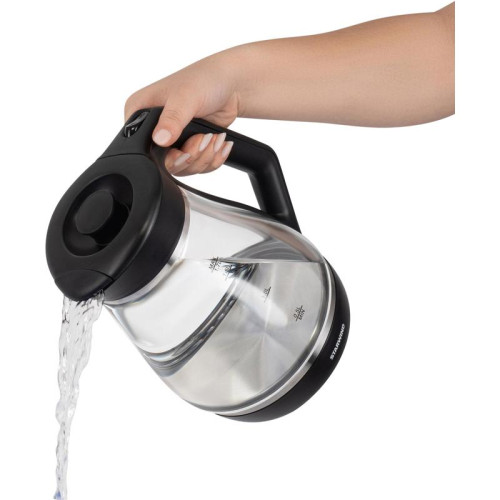 Чайник электрический Starwind SKS2035 1.7л. 2200Вт черный корпус: стекло/пластик