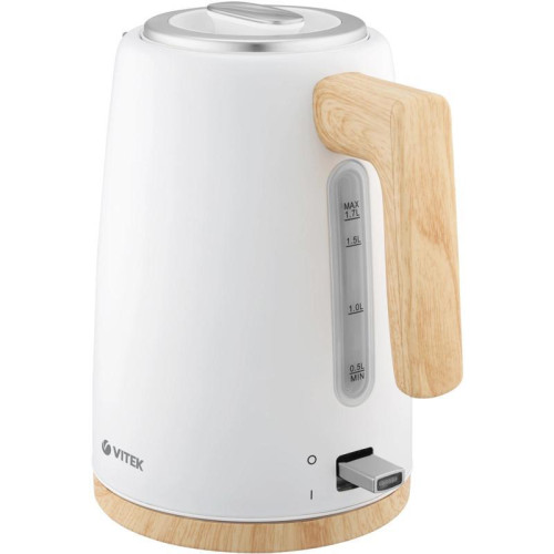 Чайник электрический Vitek VT-1154 1.7л. 2200Вт белый/дерево корпус: металл/пластик Чайник электрический Vitek VT-1154 1.7л. 2200Вт белый/дерево корпус: металл/пластик