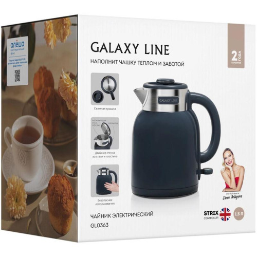 Чайник электрический Galaxy Line GL 0363 1.5л. 1800Вт синий корпус: нерж.сталь/пластик (7010103635) Чайник электрический Galaxy Line GL 0363 1.5л. 1800Вт синий корпус: нерж.сталь/пластик (7010103635)