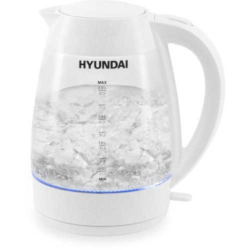 Чайник электрический Hyundai HYK-G4506 2л. 2200Вт белый корпус: стекло/пластик Чайник электрический Hyundai HYK-G4506 2л. 2200Вт белый корпус: стекло/пластик