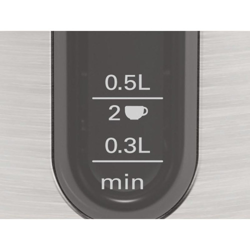 Чайник электрический Bosch TWK4P 1.7л. 2400Вт нержавеющая сталь/черный корпус: металл/пластик (TWK4P440)