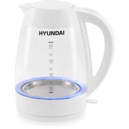 Чайник электрический Hyundai HYK-G4506 2л. 2200Вт белый корпус: стекло/пластик Чайник электрический Hyundai HYK-G4506 2л. 2200Вт белый корпус: стекло/пластик