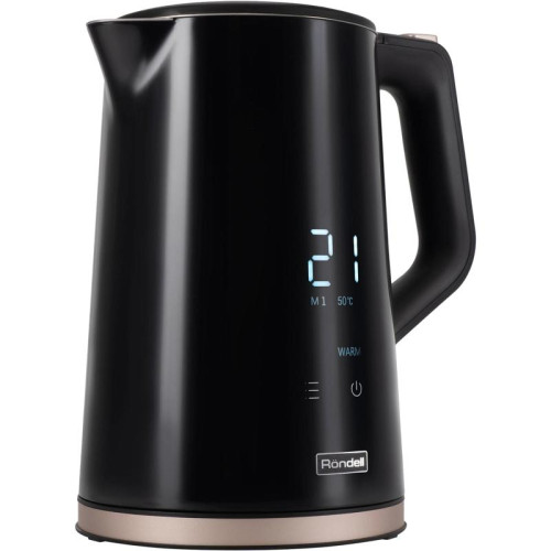Чайник электрический Rondell RDE-1007 1.7л. 2200Вт черный корпус: пластик