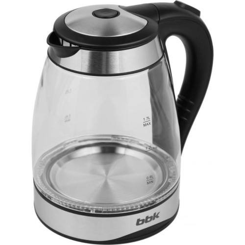 Чайник электрический BBK EK1729G 1.7л. 2200Вт черный корпус: стекло