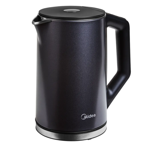 Чайник Midea/ Чайник Midea, мощность 2200 Вт, регулировка температуры, поддержание тепла, дисплей на ручке, объем 1.5 л, скрытый нагревательный элемент, защита от перегрева, двойные стенки из нержавеющей стали, автоматика STRIX