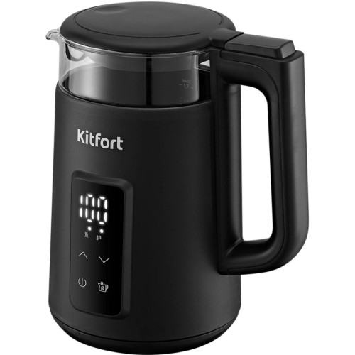 Чайник электрический Kitfort КТ-6714 1.7л. 2200Вт черный корпус: стекло/пластик