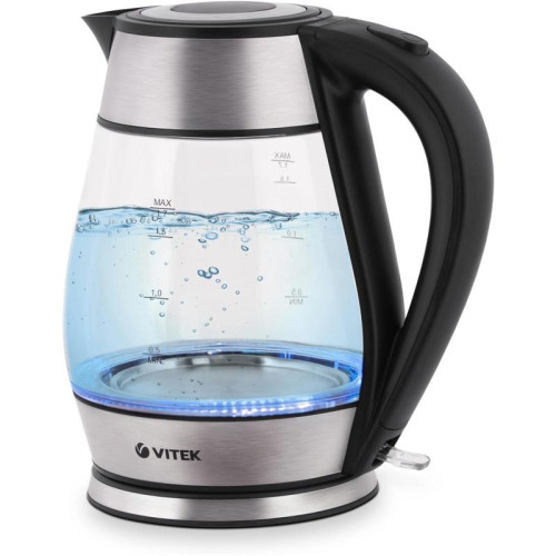 Чайник электрический Vitek VT-7037 1.8л. 2200Вт прозрачный корпус: стекло