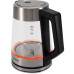 Чайник электрический Hyundai HYK-G4402 1.7л. 2200Вт черный/серебристый корпус: стекло