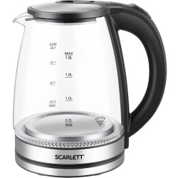 Чайник электрический Scarlett SC-EK27G103 1.8л. 1800Вт сталь/черный корпус: стекло/металл/пластик