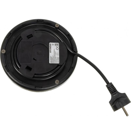 Чайник электрический Hyundai HYK-S1030 1.7л. 2200Вт серебристый матовый/черный корпус: металл/пластик