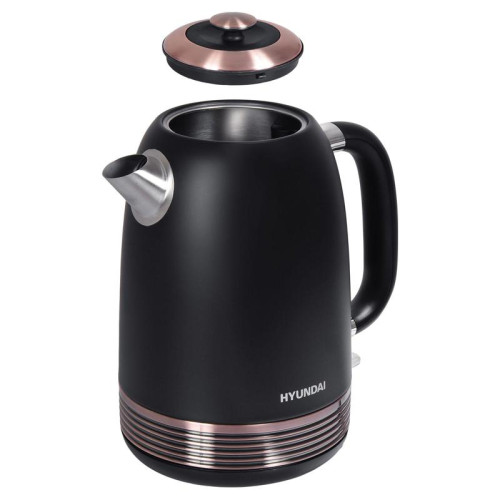 Чайник электрический Hyundai HYK-S4501 1.7л. 2200Вт черный/бронзовый корпус: металл/пластик
