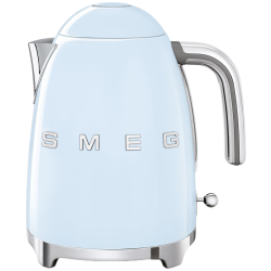 Стиль 50-х г., чайник электрический, 1.7 л , 2400 Вт, корпус из нержавеющей стали, пастельный голубой