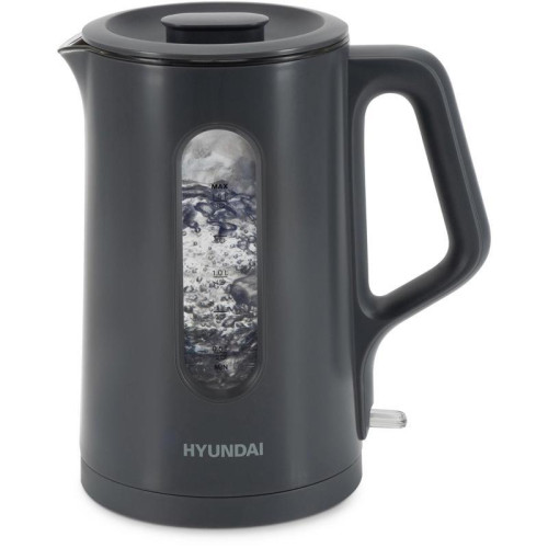 Чайник электрический Hyundai HYK-G4508 1.5л. 1700Вт серый/прозрачный корпус: стекло